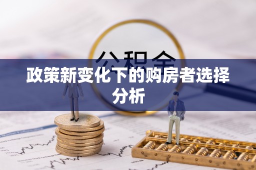 汉滨政策新变化下的购房者选择分析