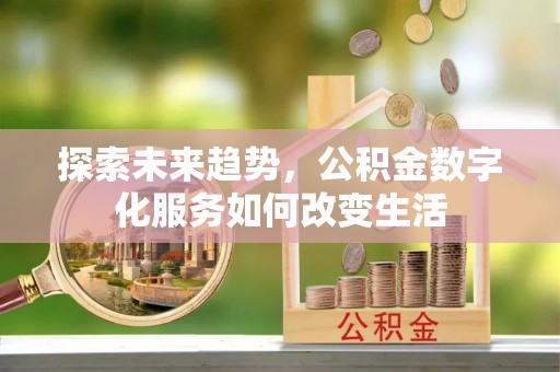 汉滨探索未来趋势，公积金数字化服务如何改变生活
