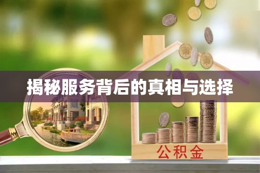 汉滨揭秘服务背后的真相与选择