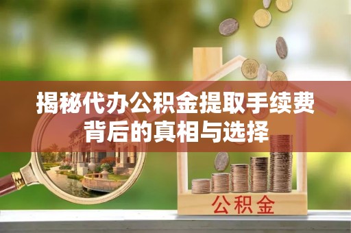 汉滨揭秘代办公积金提取手续费背后的真相与选择